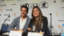 The Green Inferno - Eli Roth and Lorenza Izzo at the press conference in Sitges