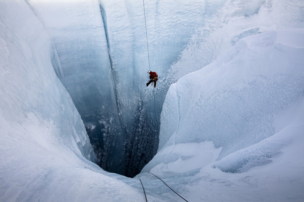 into the ice